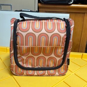 Retro Patterned Insulated Lunch Bag